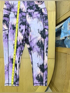 Ladies Purple Reebok Workout Capris